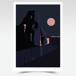 Strawberry Moon Pevensey Castle (Print)