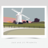 Jack and Jill Windmills (Print)