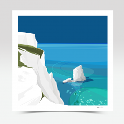 Splash Point - Turquoise Tides (400 x 400mm print)