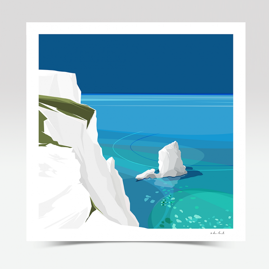 Splash Point - Turquoise Tides (400 x 400mm print)