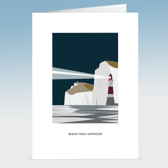 Beachy Head Lighthouse - Night (Card)