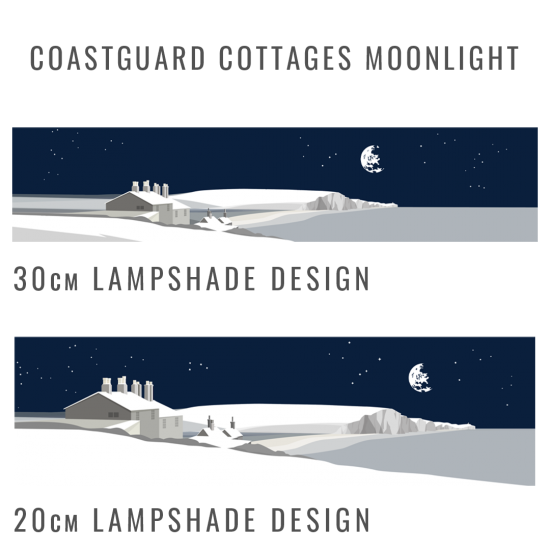 Coastguard Cottages Moonlight Lampshade