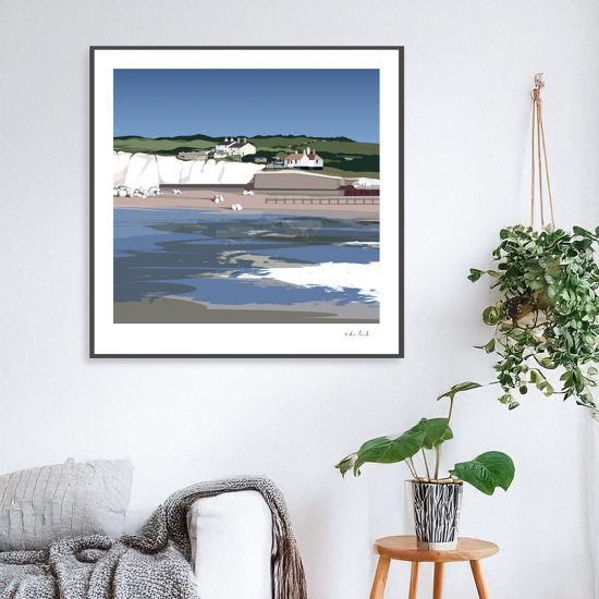 Cuckmere Beach (400 x 400mm print)