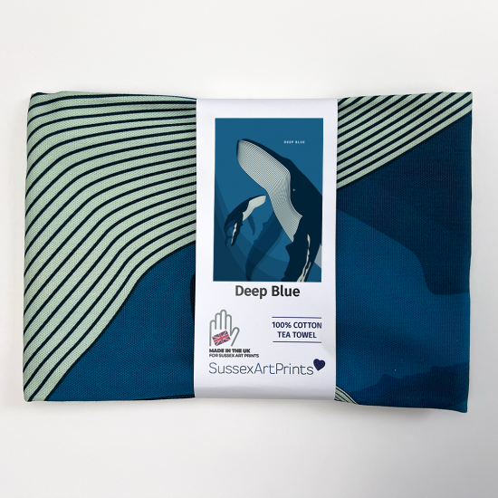 Deep Blue Tea Towel