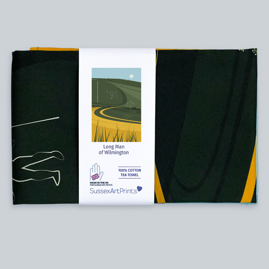 Long Man of Wilmington - Seaford Tea Towel