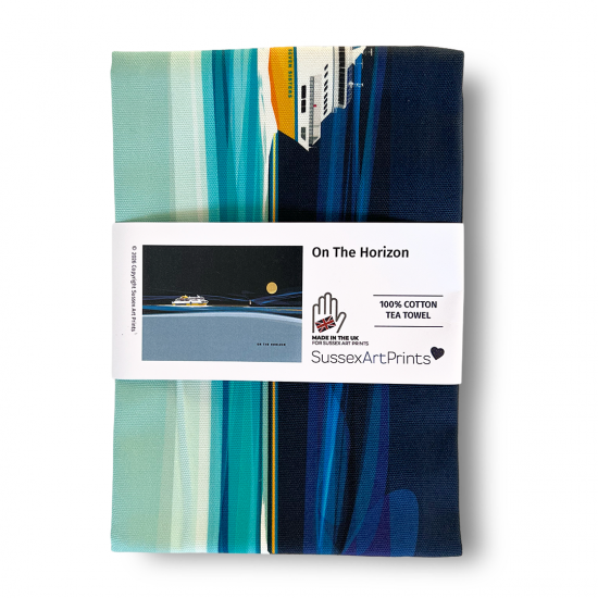 On the Horizon  - Newhaven Ferry  Tea Towel