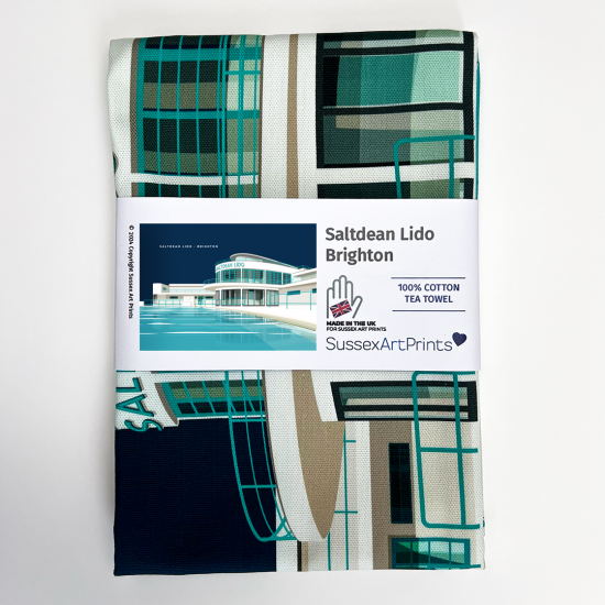 Saltdean Lido Brighton Tea Towel